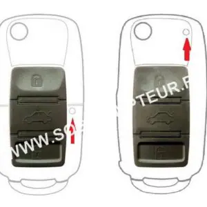 bouton de protection pour coque de clé plip Volkswagen, Seat, Skoda