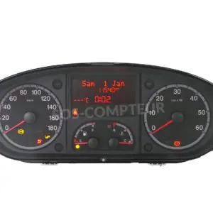 Réparation Compteur Fiat Ducato Ecran LCD - Fond Noir écriture Orange